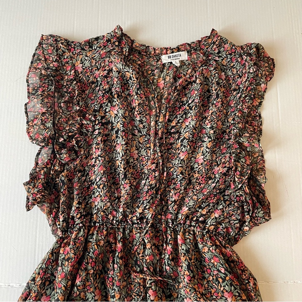 BB Dakota by Steve Madden Sleeveless Multicolor Floral Maxi Dress - Picture 11 of 14